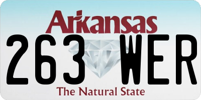 AR license plate 263WER