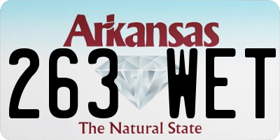 AR license plate 263WET