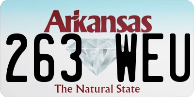 AR license plate 263WEU