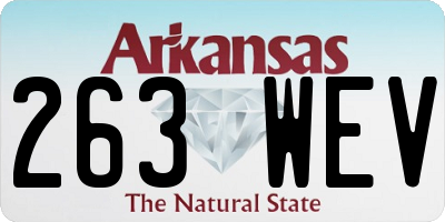 AR license plate 263WEV