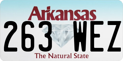 AR license plate 263WEZ