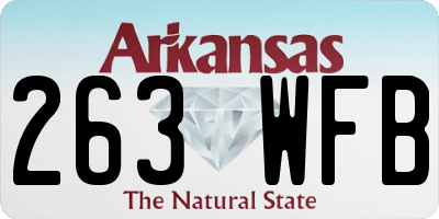 AR license plate 263WFB