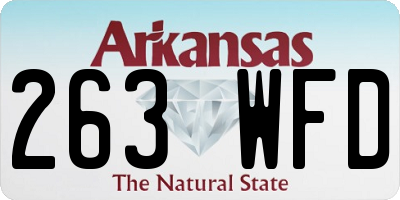 AR license plate 263WFD