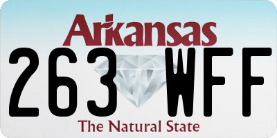 AR license plate 263WFF