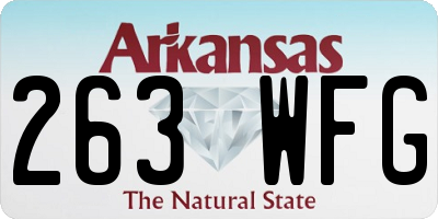 AR license plate 263WFG