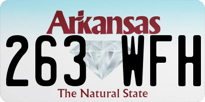 AR license plate 263WFH