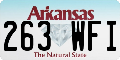 AR license plate 263WFI