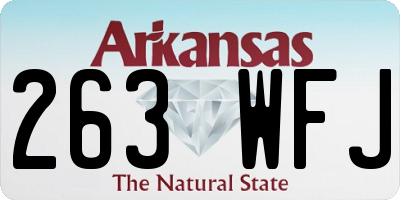 AR license plate 263WFJ