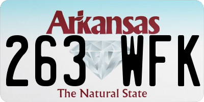 AR license plate 263WFK