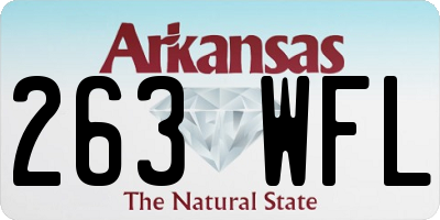AR license plate 263WFL