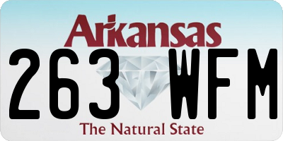 AR license plate 263WFM