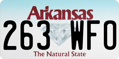 AR license plate 263WFO