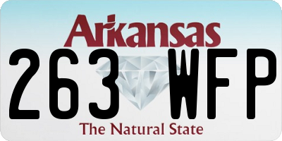AR license plate 263WFP