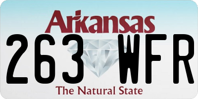 AR license plate 263WFR
