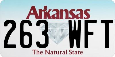 AR license plate 263WFT