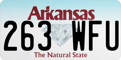 AR license plate 263WFU