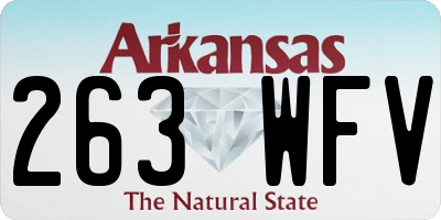 AR license plate 263WFV