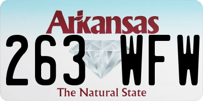 AR license plate 263WFW