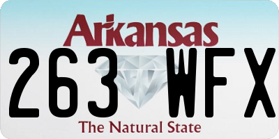AR license plate 263WFX