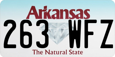 AR license plate 263WFZ