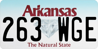 AR license plate 263WGE