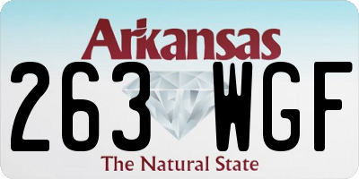 AR license plate 263WGF