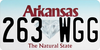AR license plate 263WGG