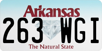 AR license plate 263WGI