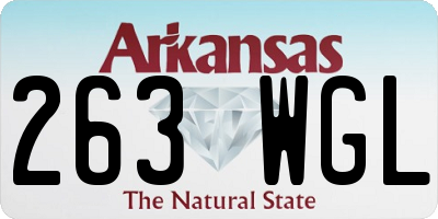 AR license plate 263WGL
