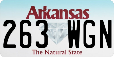 AR license plate 263WGN