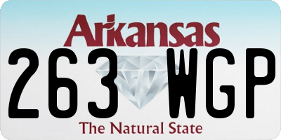 AR license plate 263WGP