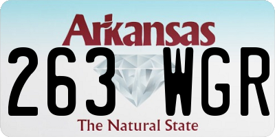 AR license plate 263WGR