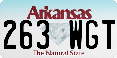 AR license plate 263WGT