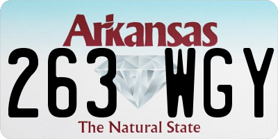 AR license plate 263WGY