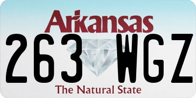 AR license plate 263WGZ
