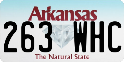 AR license plate 263WHC