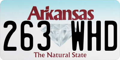 AR license plate 263WHD