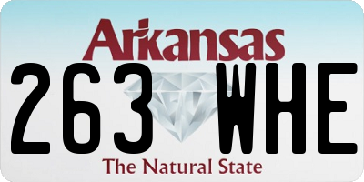 AR license plate 263WHE