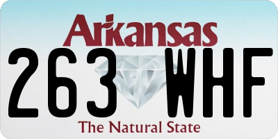 AR license plate 263WHF