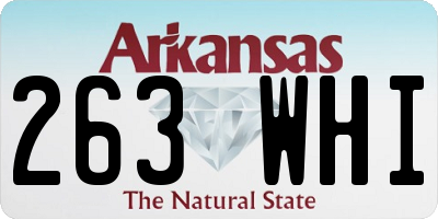 AR license plate 263WHI