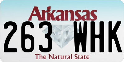 AR license plate 263WHK