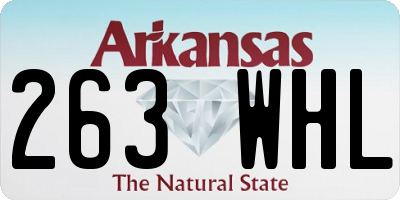 AR license plate 263WHL