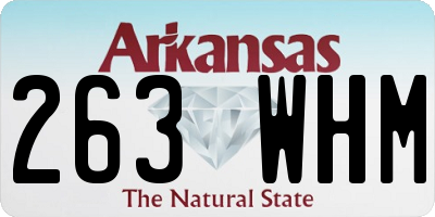 AR license plate 263WHM