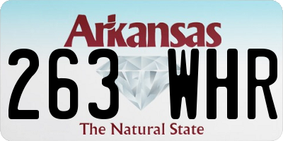 AR license plate 263WHR