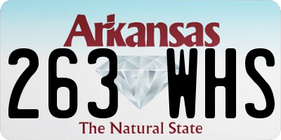 AR license plate 263WHS
