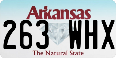 AR license plate 263WHX