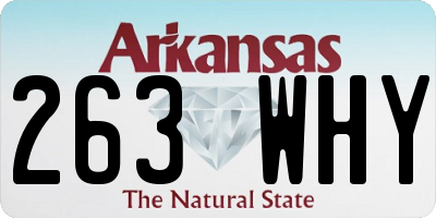 AR license plate 263WHY