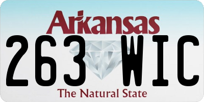 AR license plate 263WIC