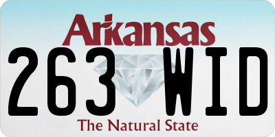 AR license plate 263WID