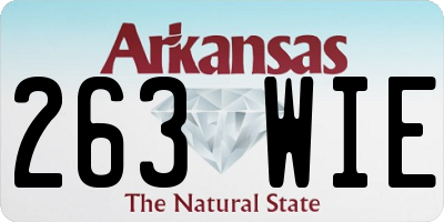 AR license plate 263WIE